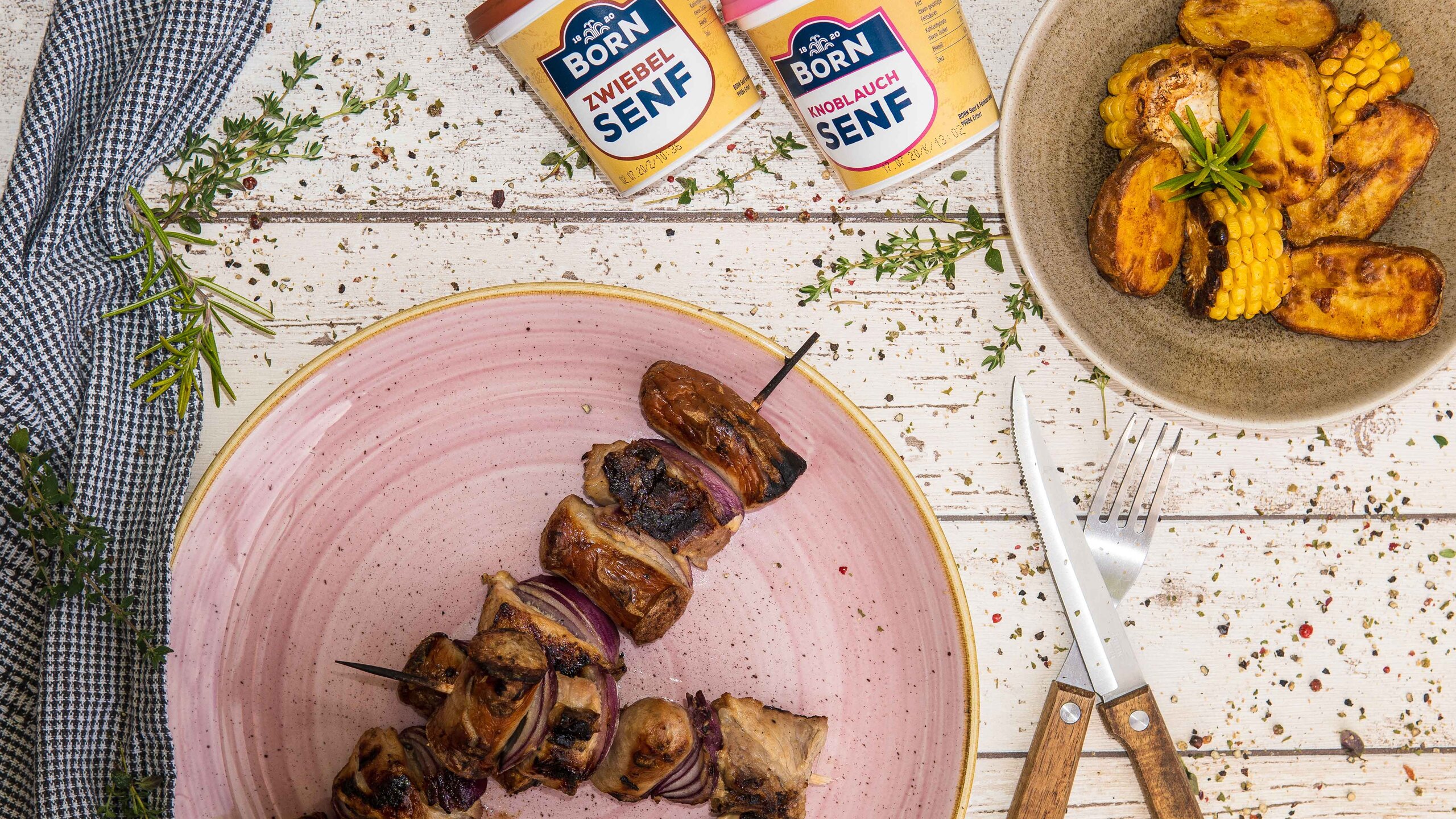 Unser leckeres Rezept für einen Thüringer Schaschlik-Spieß zum nachkochen zu Hause.