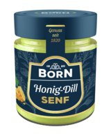BORN Honig-Dill-Senf im 125ml Glas aus unserer Feinschmecker-Edition.