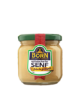BORN Senf mittelscharf frisch gezapft im 200 ml Glas. Hergestellt in Thüringen. 