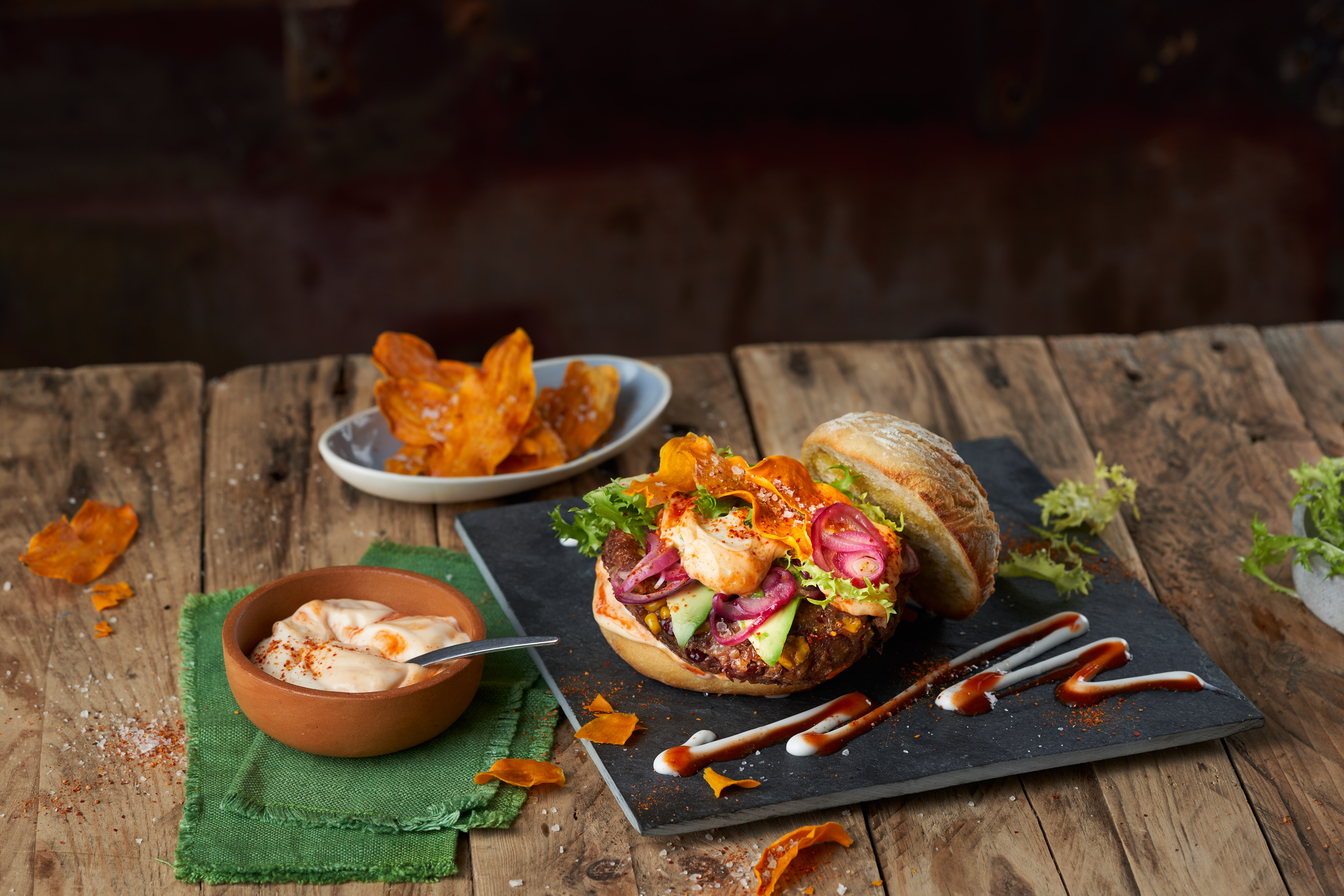 Sauerteig Burger mit Develey Die Leichte