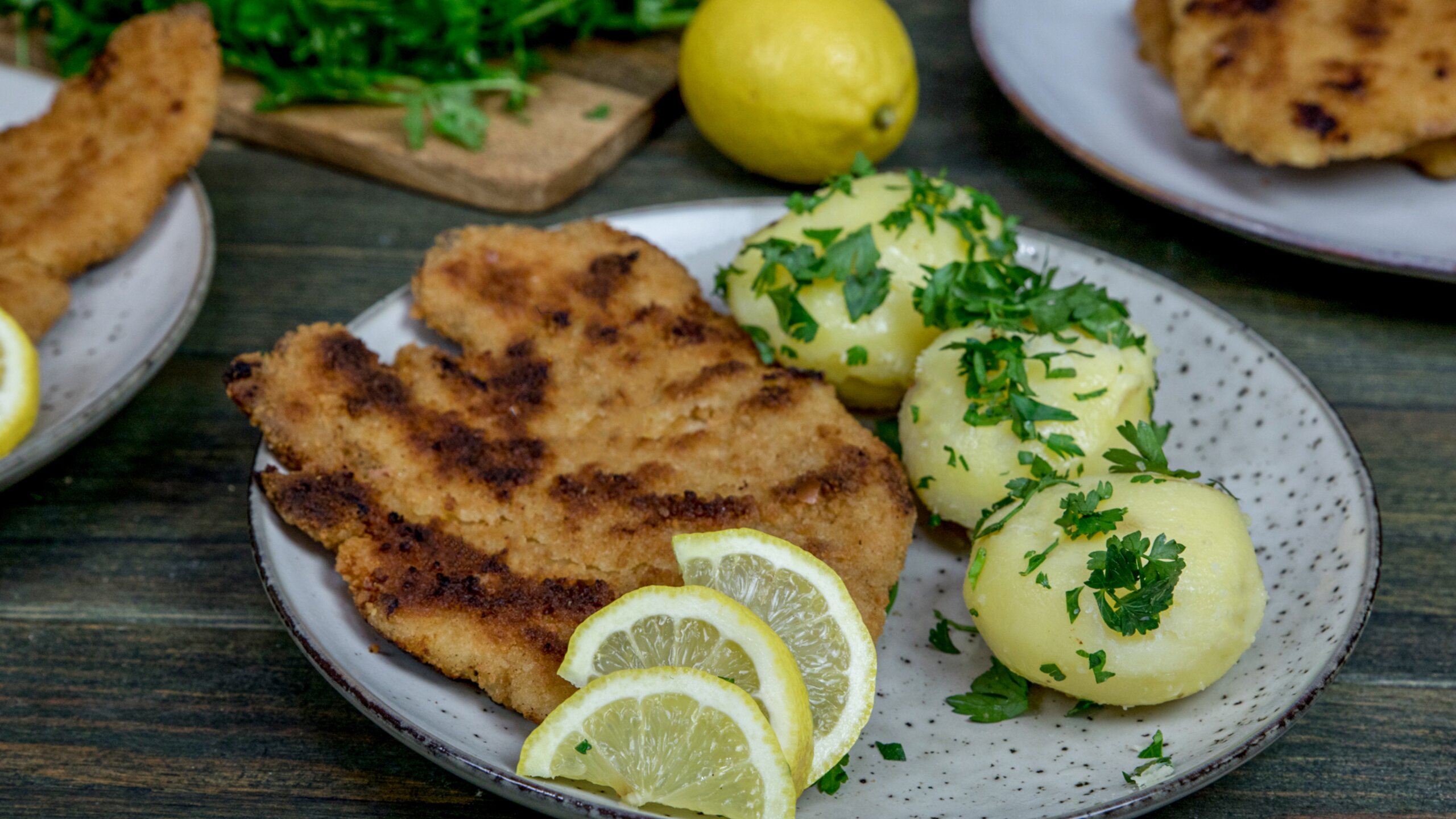 Münchner Schnitzel mit Kartoffeln - Develey