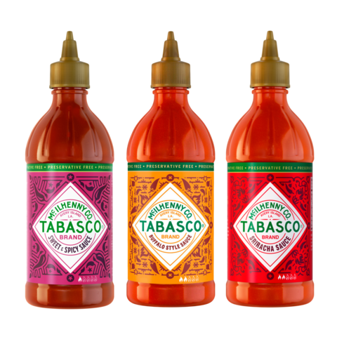 Tabasco 3er Bundle mit Sriracha, Sweet & Spicy und Buffalo Sauce 3x256 Squezze
